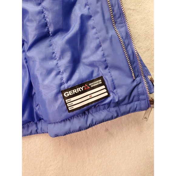 Gerry Winter Coat Girls Large Periwinkk Long Sleeve Pockets Hooded Full Zip Logo - Picture 12 of 13